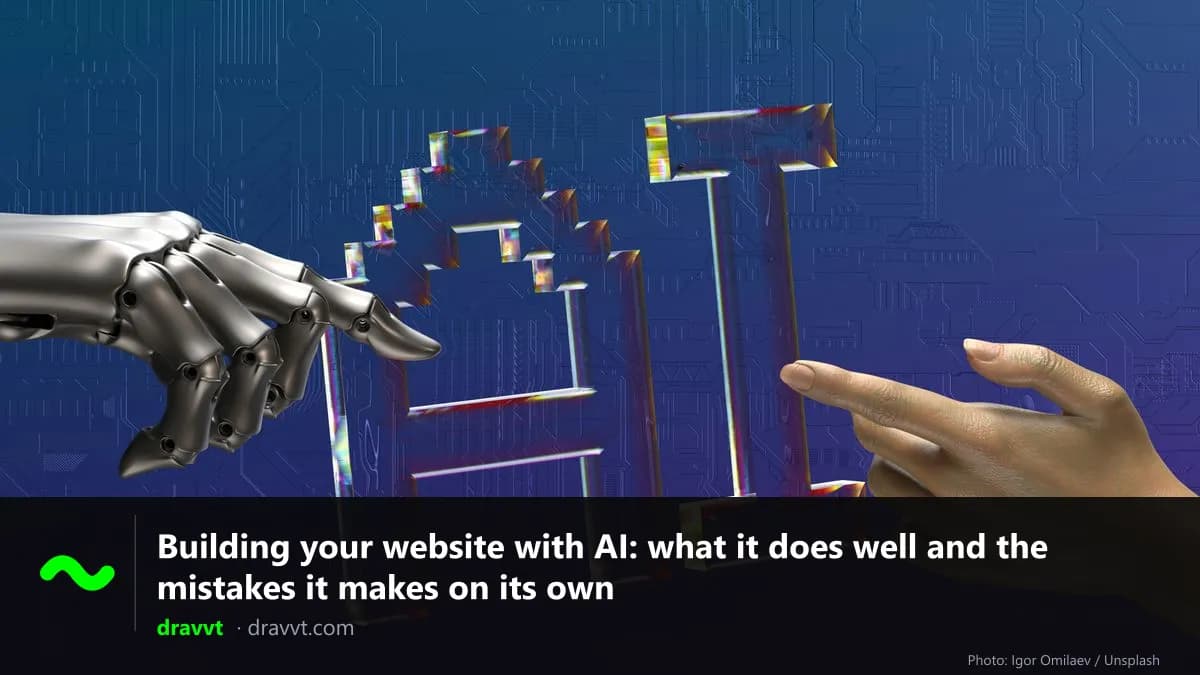 Building your website with AI: what it does well and the mistakes it makes on its own