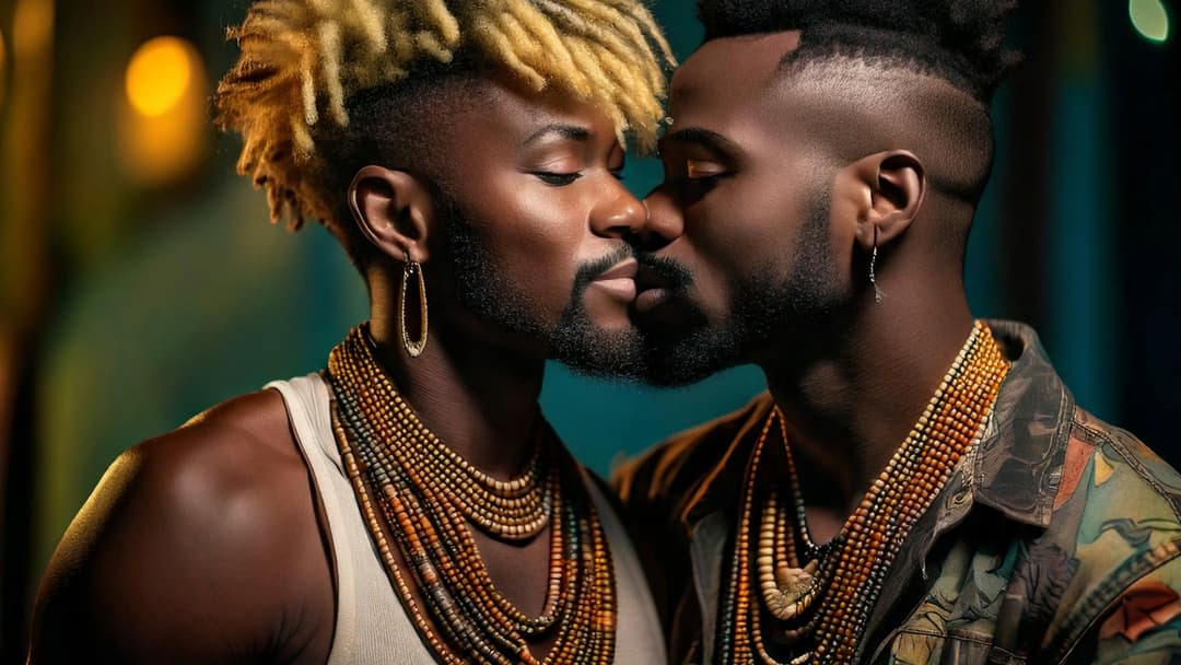 Artistic expression in a studio by an openly queer artist, symbolizing the connection between creativity and queer identity